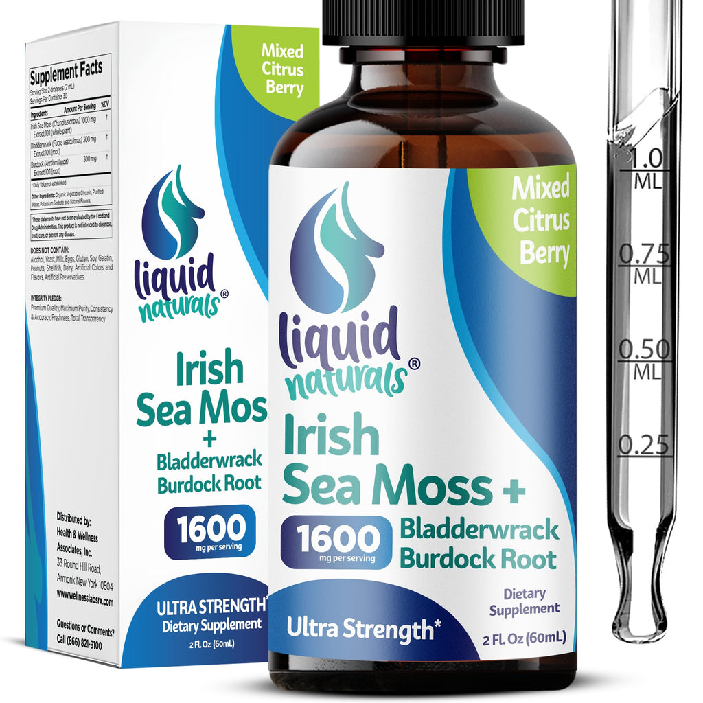 Liquid Naturals Irish Sea Moss Drops Citrus Berry - 2 fl oz