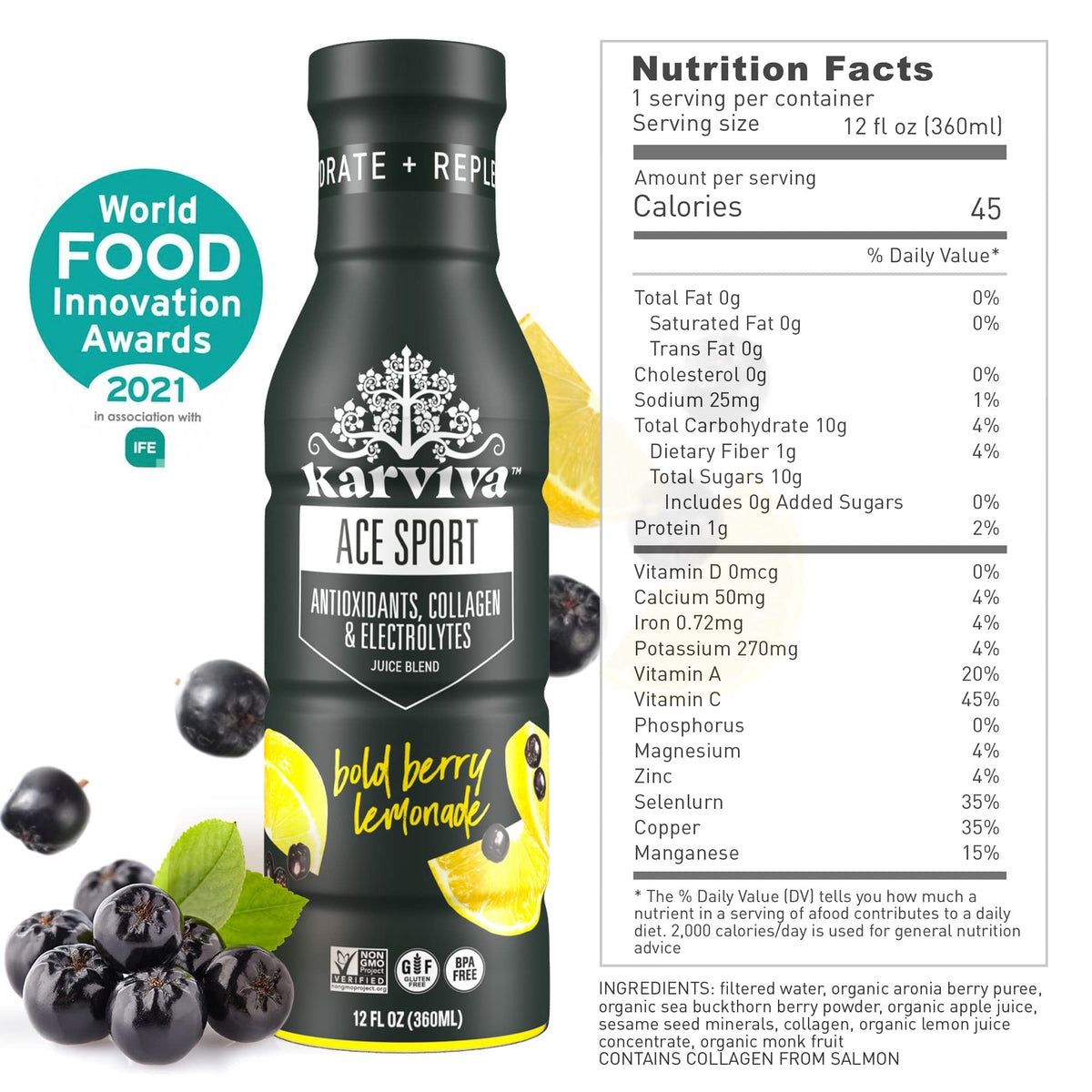 KARVIVA Immunity & Collagen Boost Juice Variety Pack - 6 Bottles - image 6