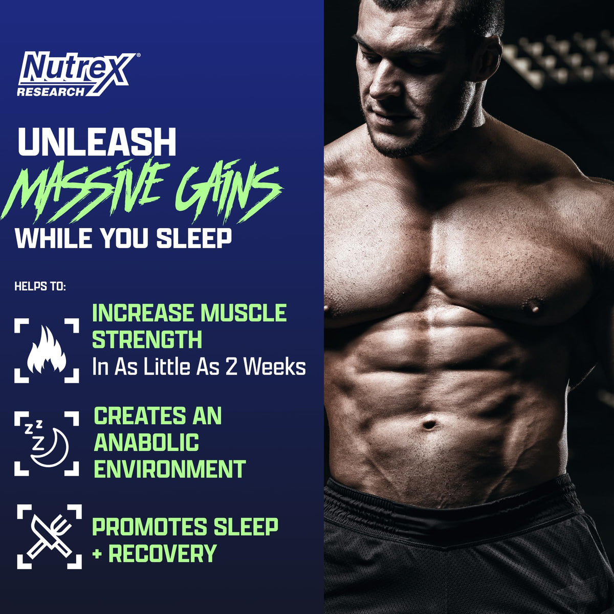 Nutrex Research Anabol PM Nighttime Sleep Support - 60 Capsules - image 2