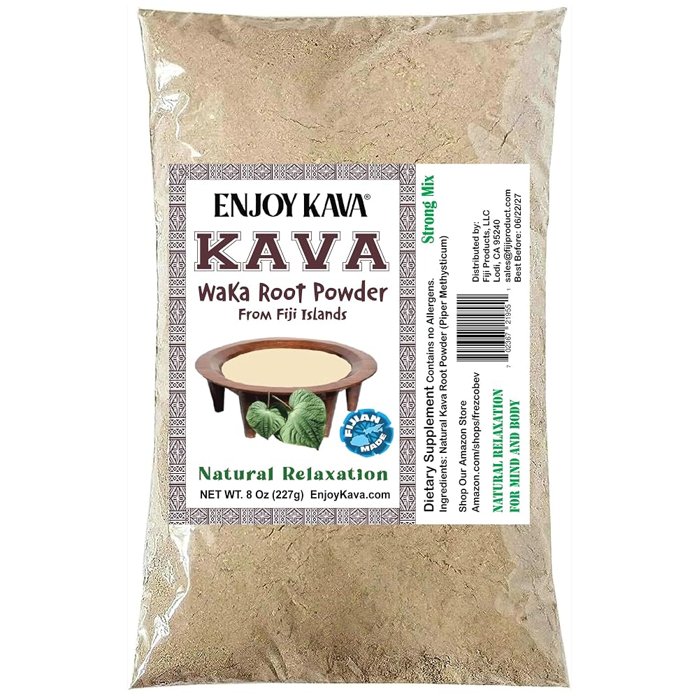 Enjoy Kava Vanuatu Root Powder Noble Kava - 3 x 1/2 Lb