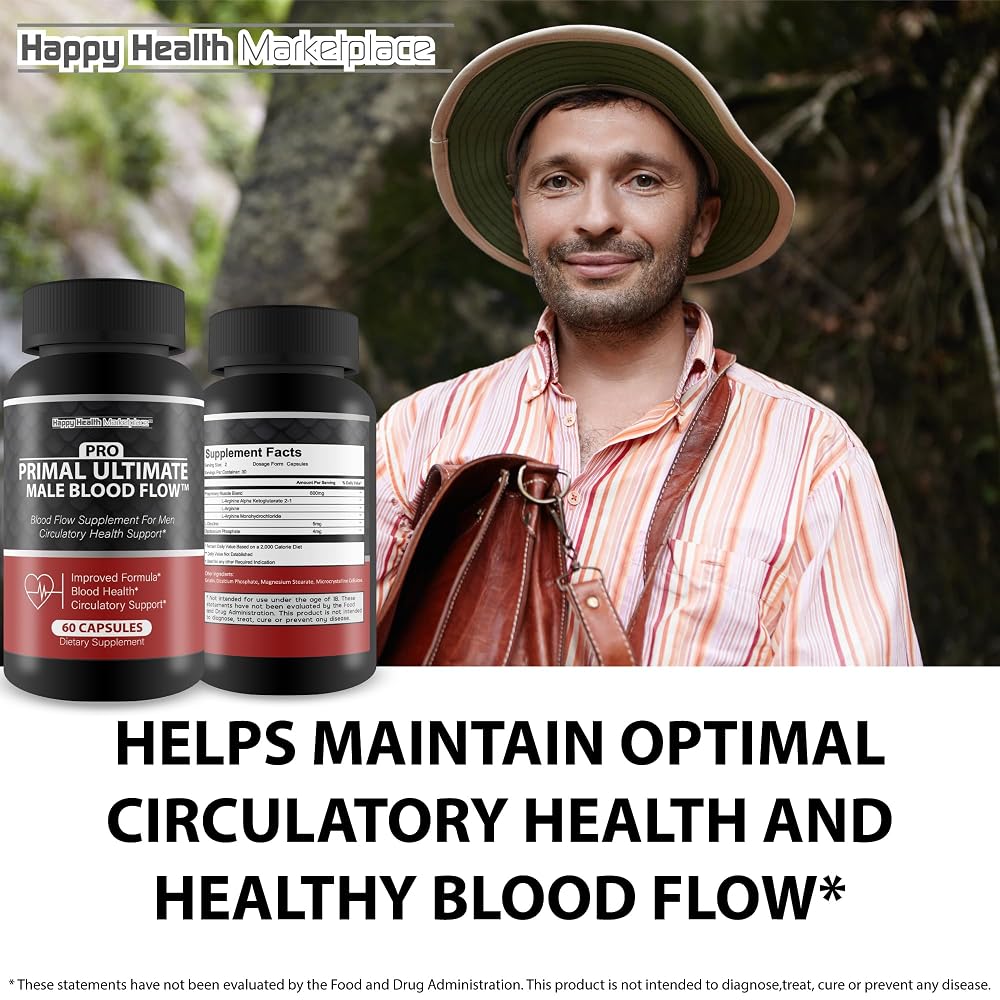 Happy Health Marketplace Pro Primal Ultimate Male Blood Flow - 60 Capsules - image 5