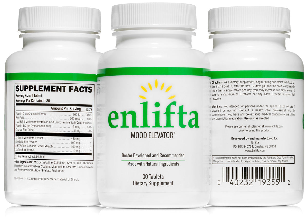 Enlifta Mood Supplement for Stress Relief & Sleep Support - 30 Tablets - image 5