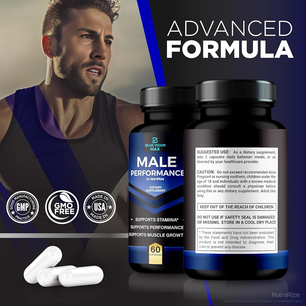 NutraRize Blue Vigor Max Capsules for Men - 120 Capsules - image 8