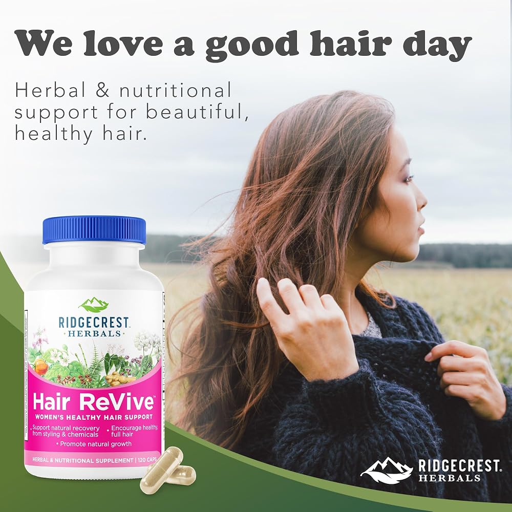 RidgeCrest Herbals Hair Revive Hair Growth Vitamins with Biotin - 120 Capsules - image 5