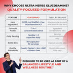 Ultra Herbs Glucosamine 1425 mg with Chondroitin & MSM - 150 Capsules - image 8