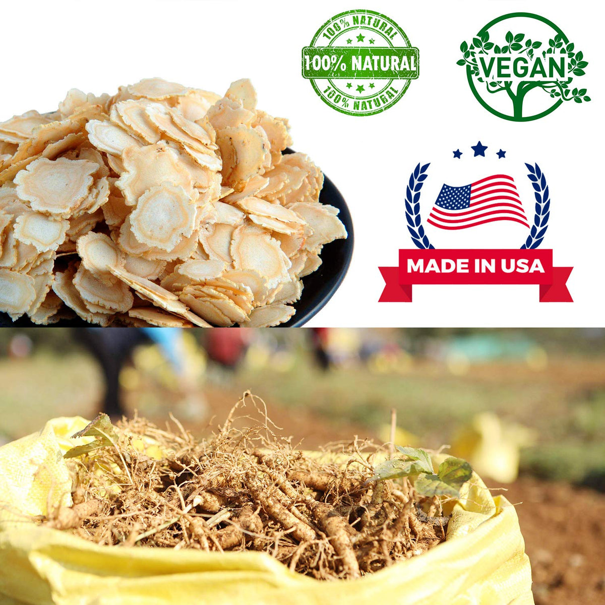 DABC OAK LAND American Ginseng Slices from Wisconsin