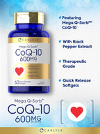 Carlyle CoQ10 600 mg Softgels - 60 Count - image 3