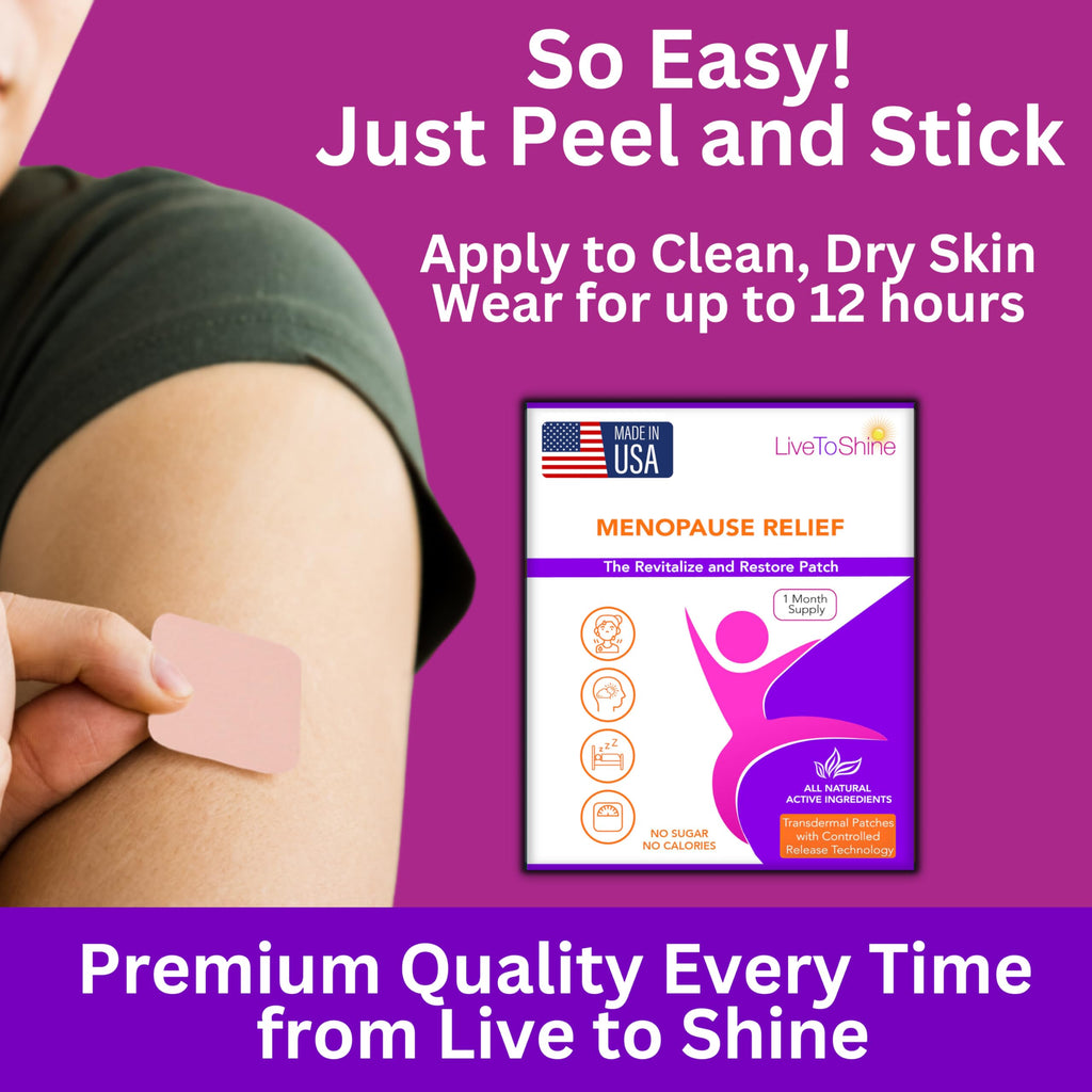 Live To Shine Menopause Relief Patch - 30 Topical Patches - image 5