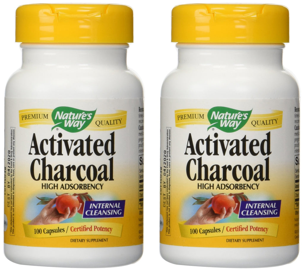 Nature's Way Activated Charcoal High Adsorbency - 200 Capsules