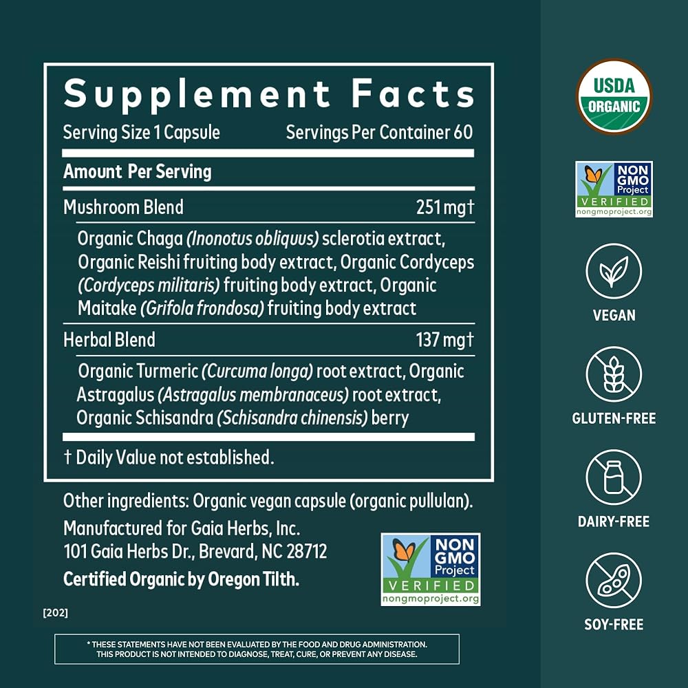 Gaia Herbs Everyday Immune Herbal Supplement - 60 Vegan Capsules - image 2