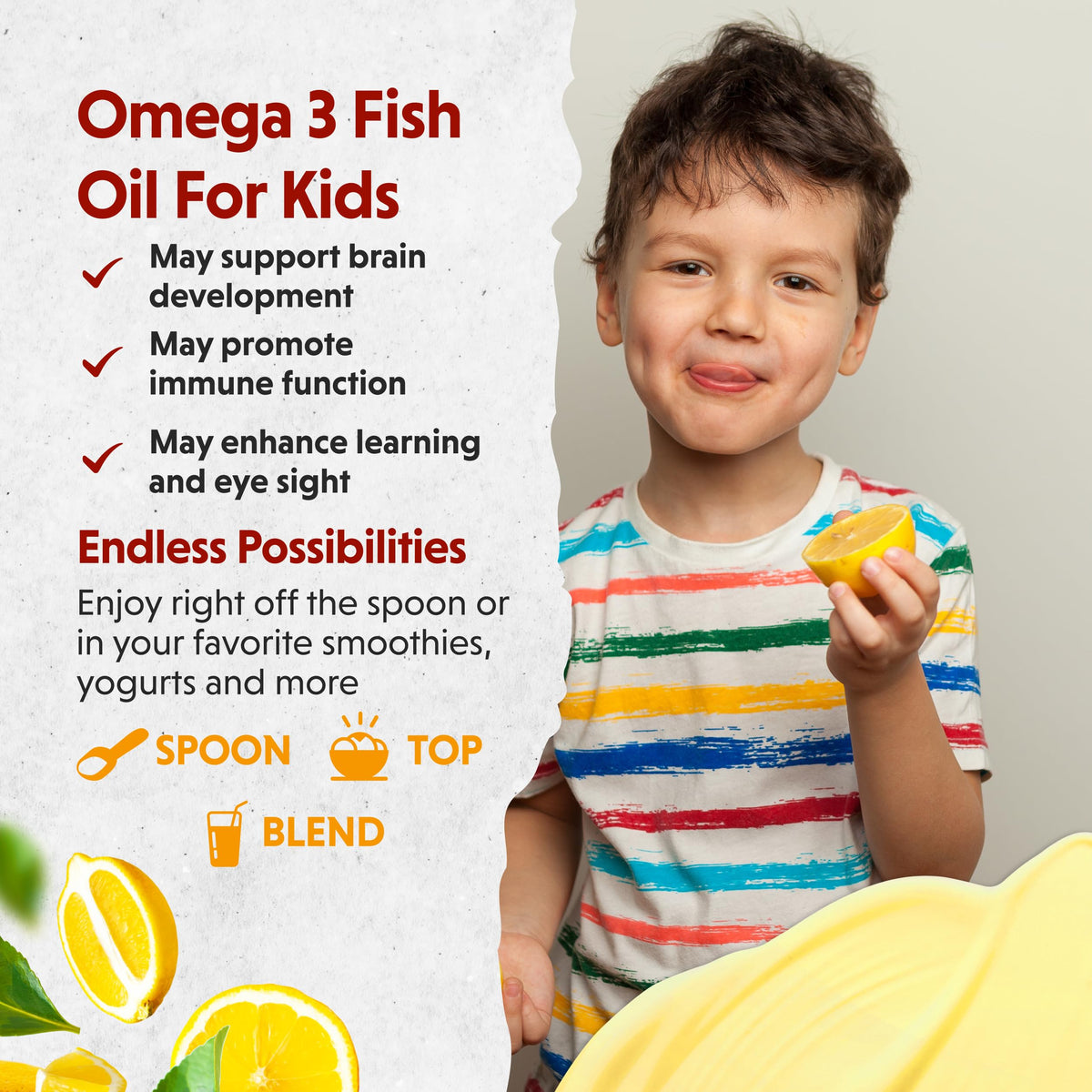 Barlean's Omega Pals Kids Omega-3 Fish Oil Lemonade - 8 Fl Oz - image 4