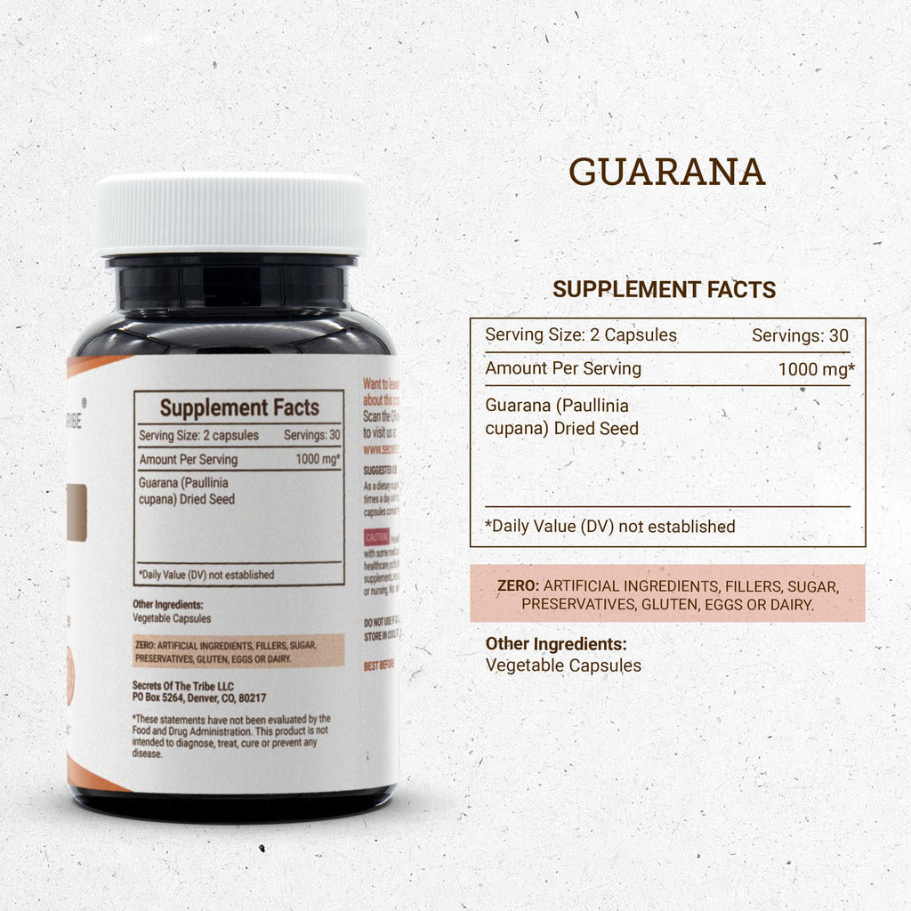 Secrets of the Tribe Guarana 60/120 Capsules