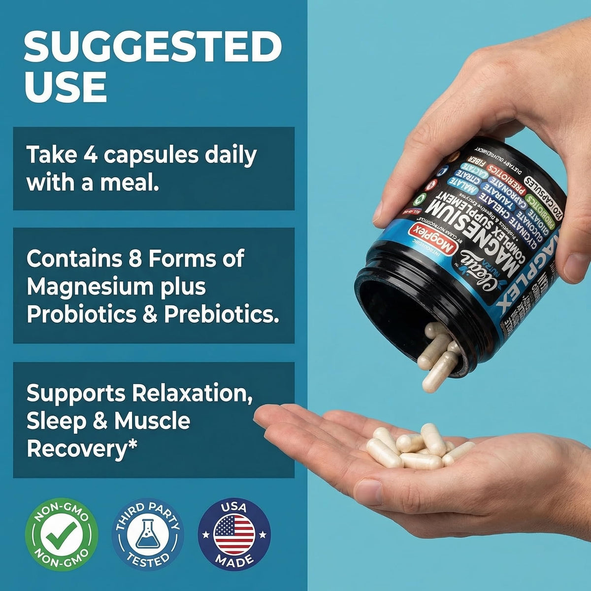 Clean Nutraceuticals Magnesium Complex - 120 Capsules - image 6