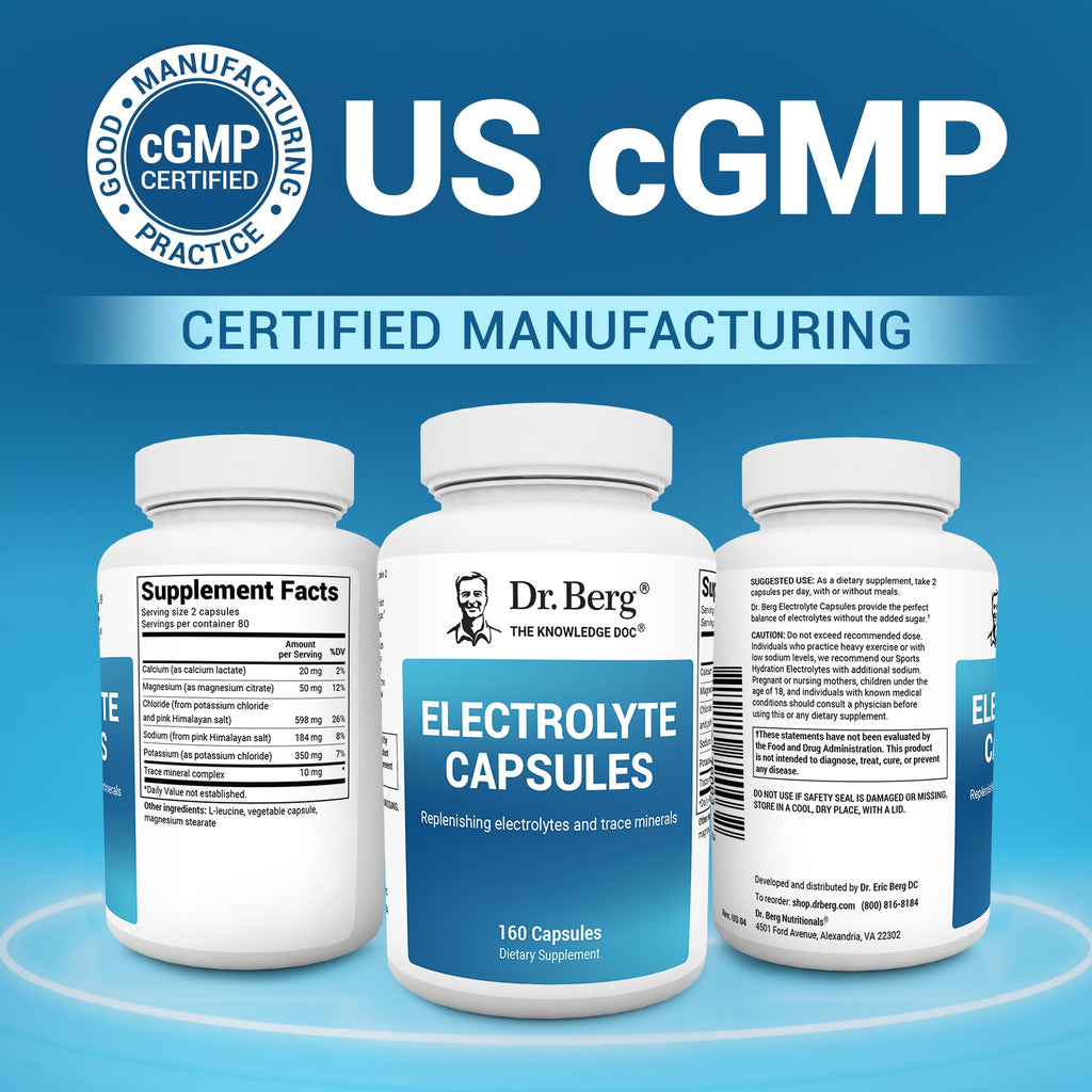 Dr. Berg Electrolyte Capsules for Energy & Hydration - 160 Capsules - image 5
