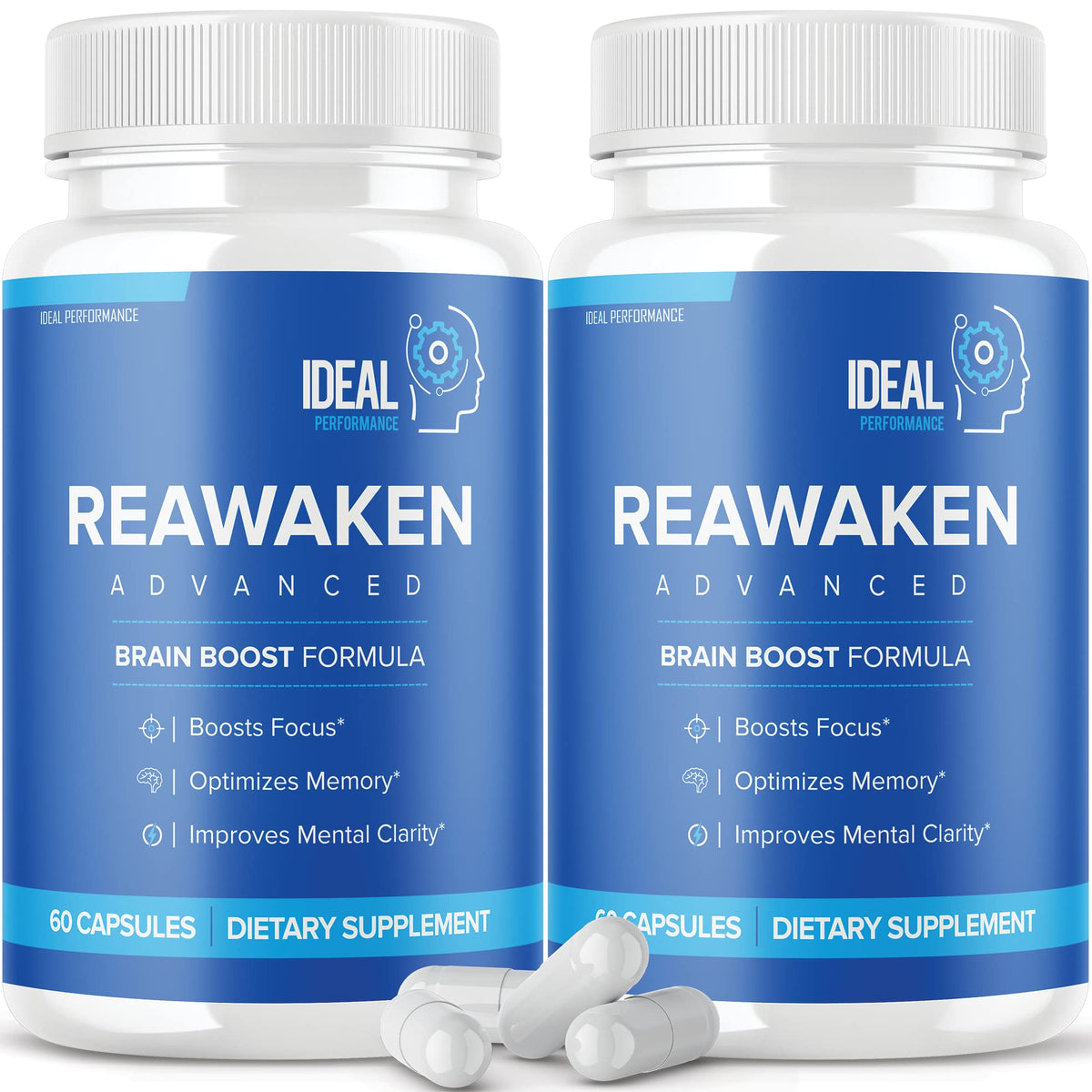 IDEAL PERFORMANCE Reawaken Nootropic Capsules for Brain Health - 120 Capsules