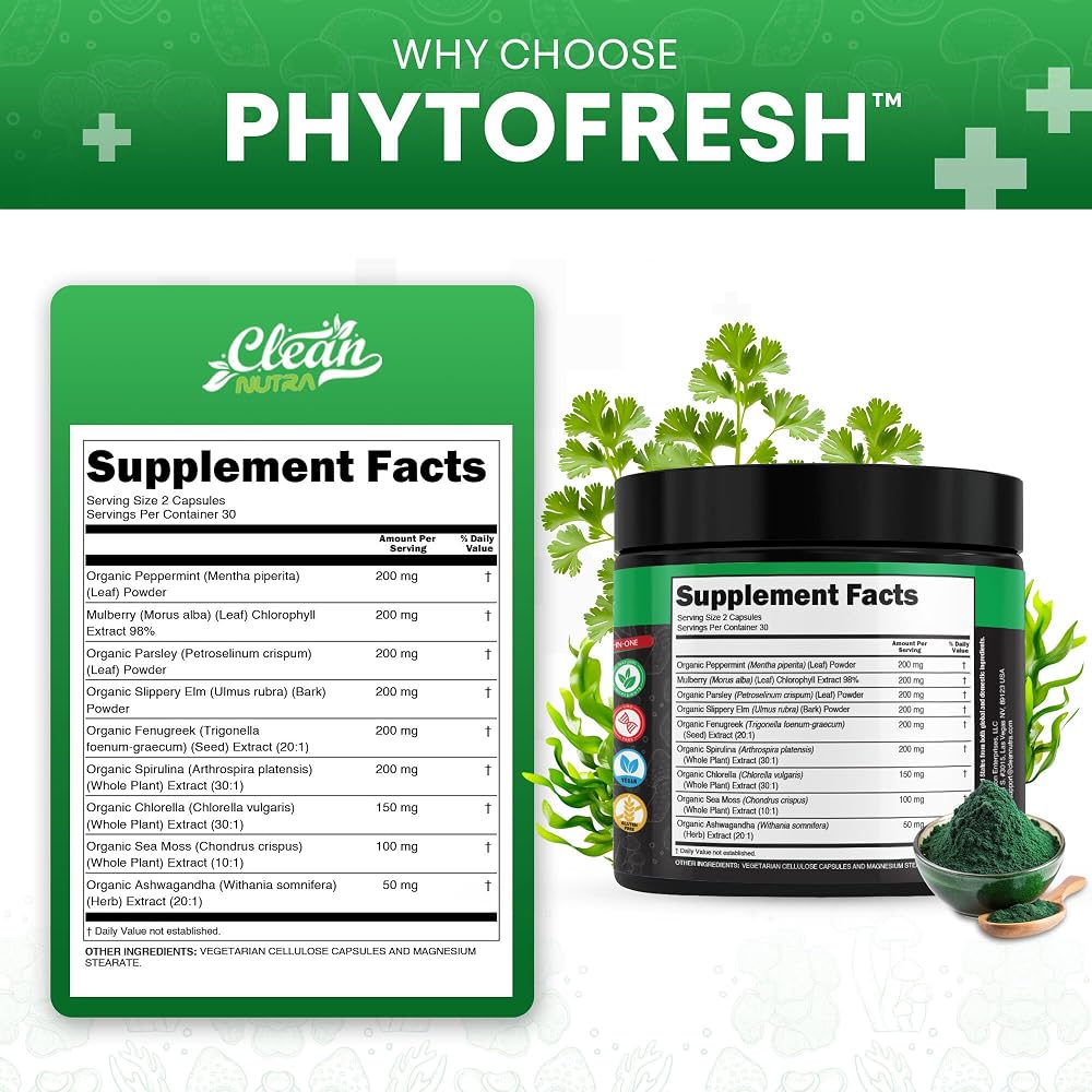 Clean Nutra Chlorophyll Capsules Supplement Internal Deodorant - image 5