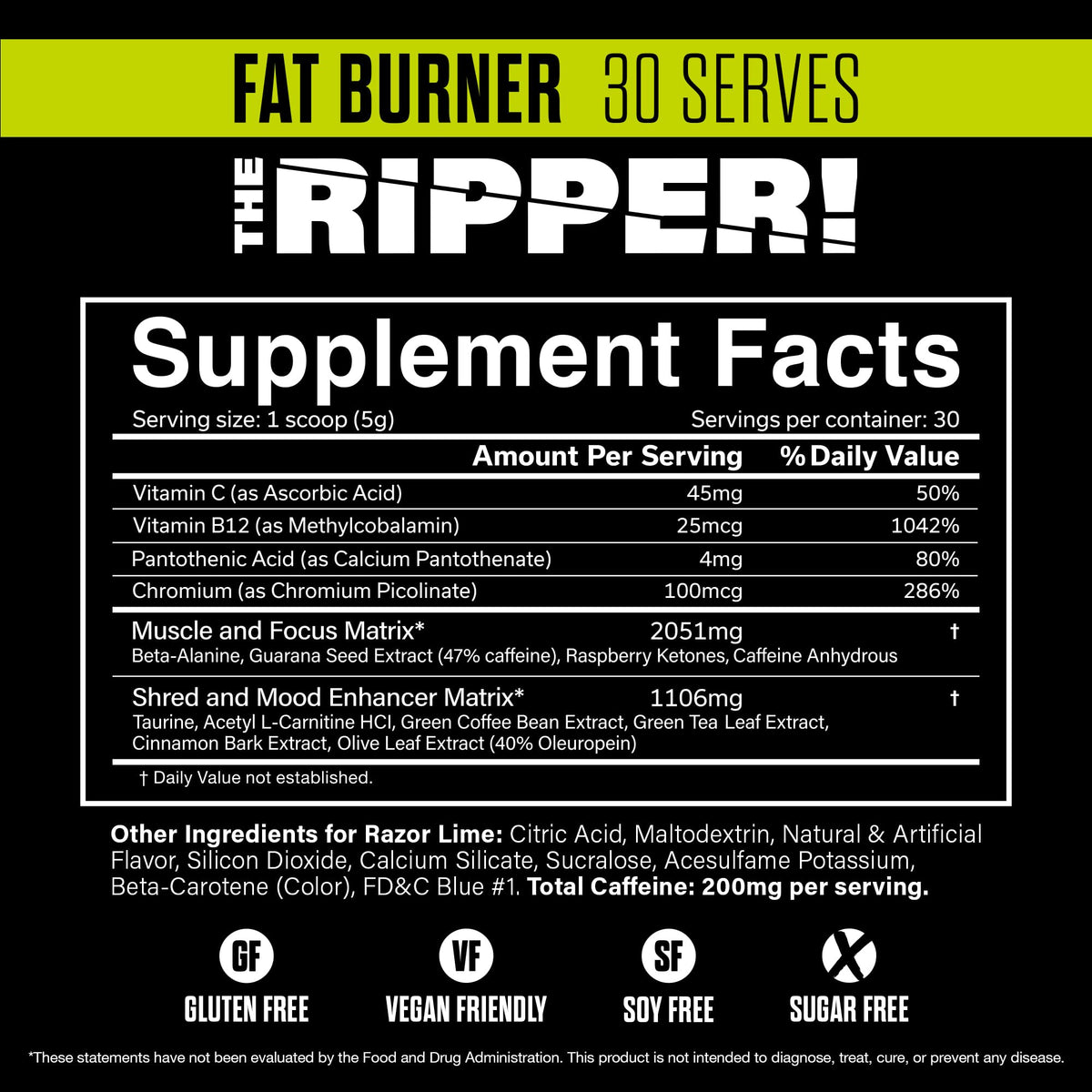 JNX SPORTS The Ripper Thermogenic Pre Workout Powder, 30 Servings