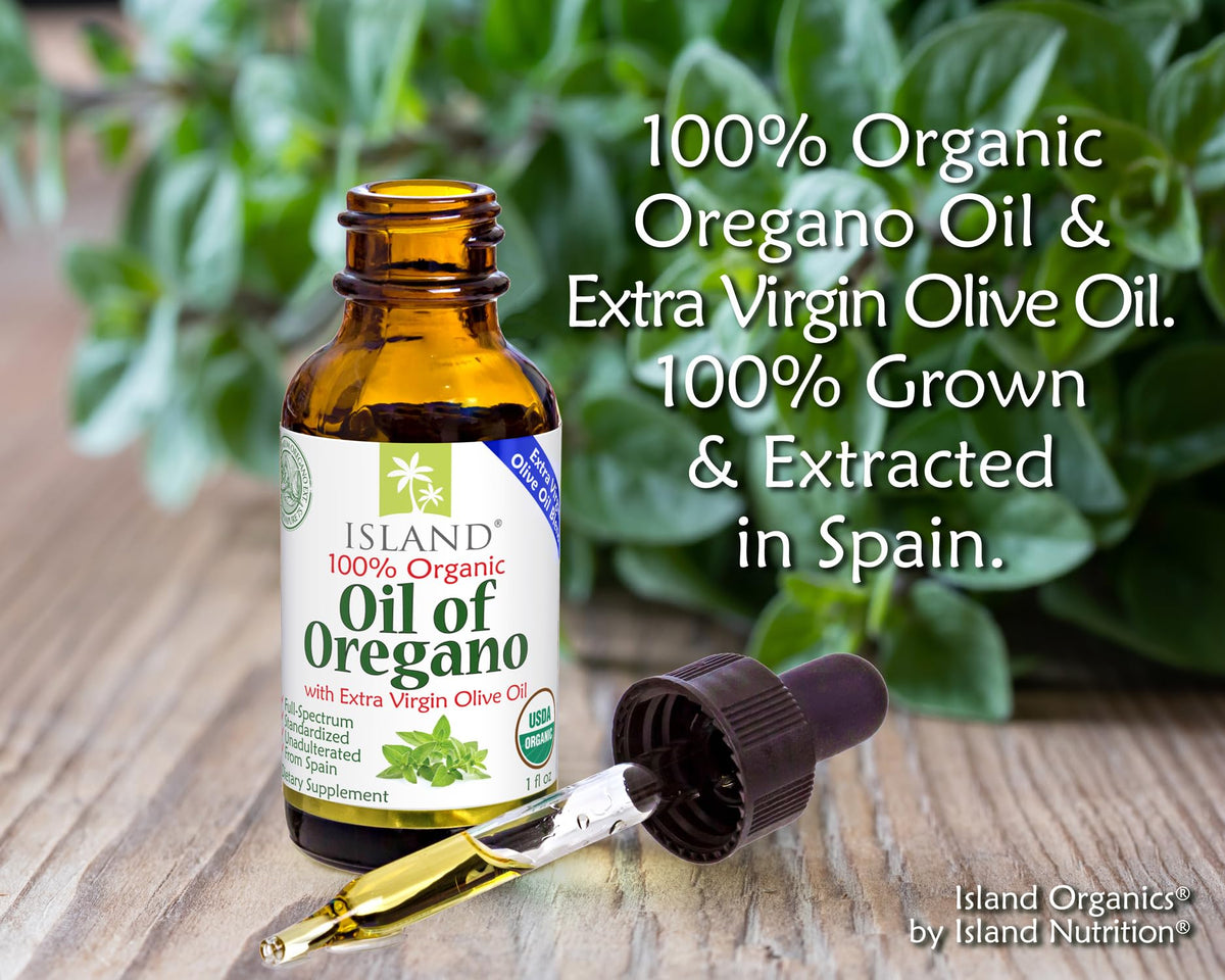 Island Nutrition Oil of Oregano Organic Drops - 1 Fl Oz - image 2