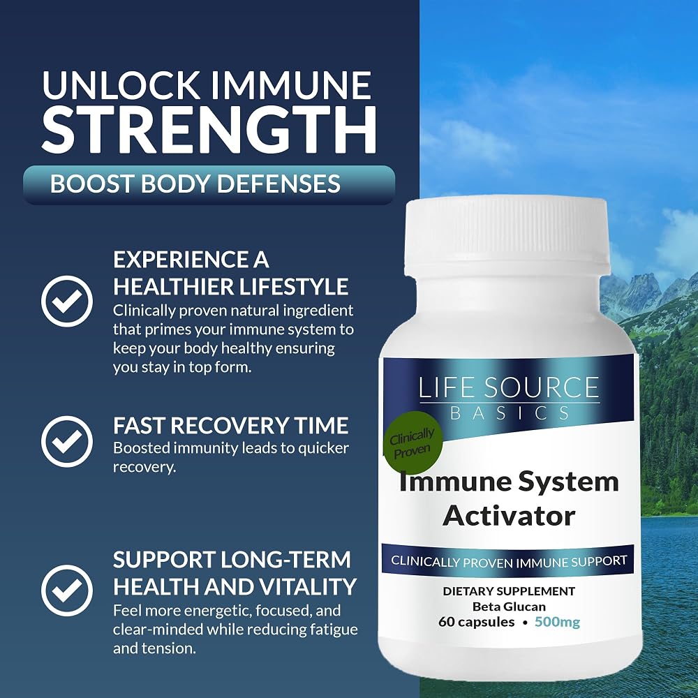 Life Source Basics Beta Glucan 500 mg Immune Support - 60 Capsules - image 2