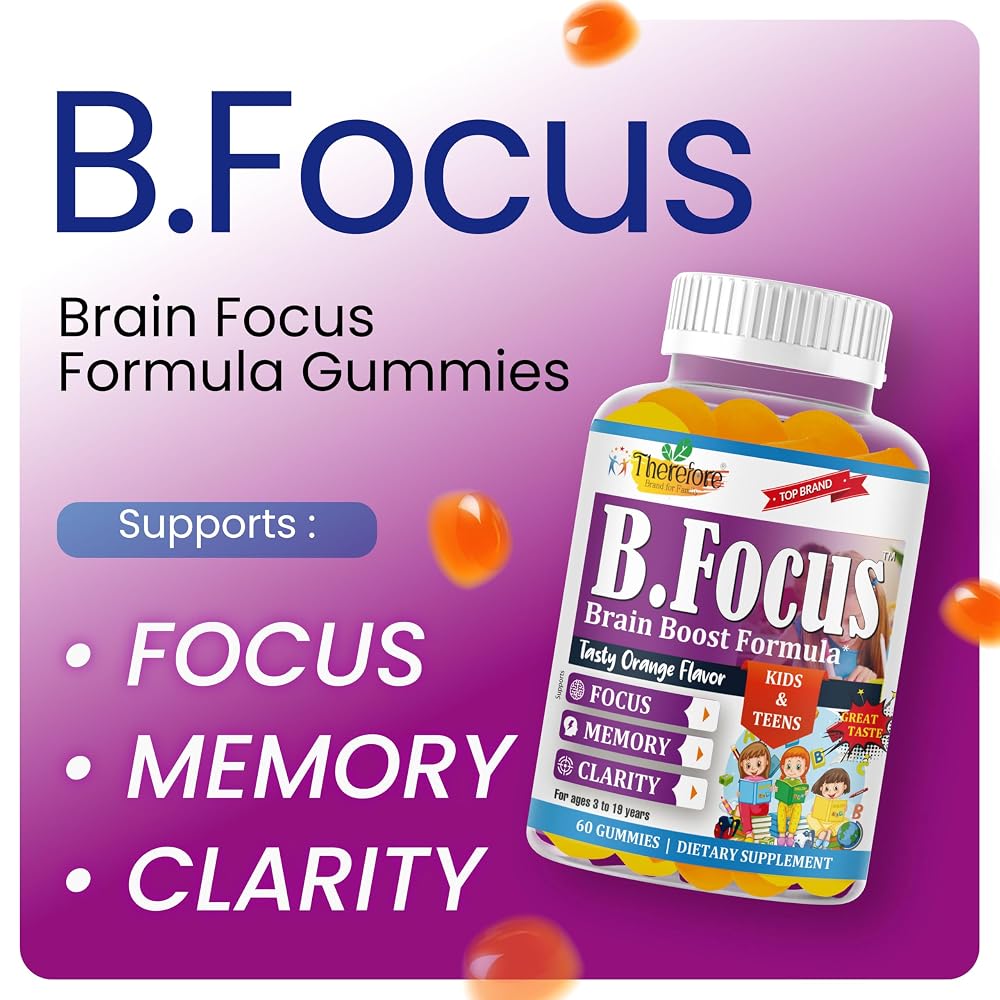 Therefore B.Focus Omega 3 DHA Gummies for Kids - 60 Count - image 2