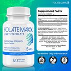 FOLATE MAXX L-Methylfolate 15mg Bioactive 5-MTHF - 120 Capsules - image 4