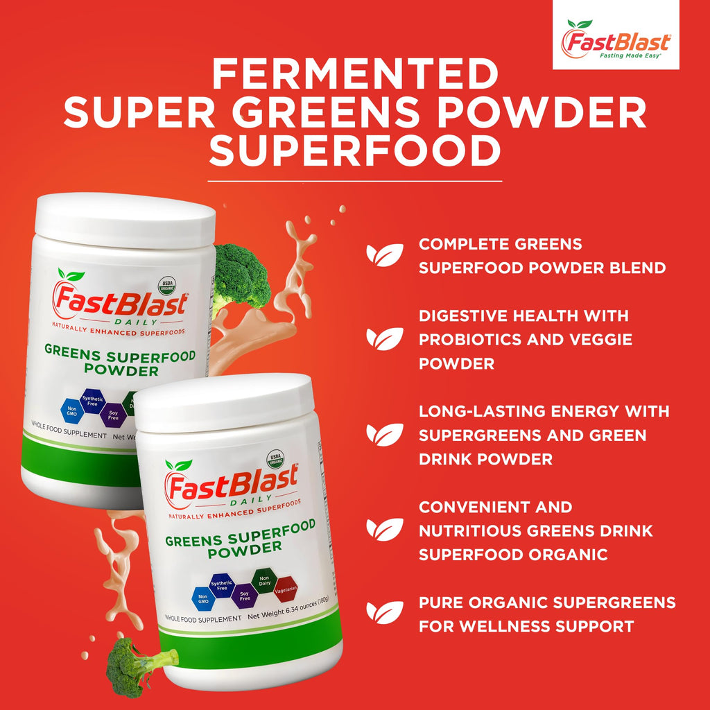 FastBlast Organic Super Greens Powder with Probiotics - 180g - image 5