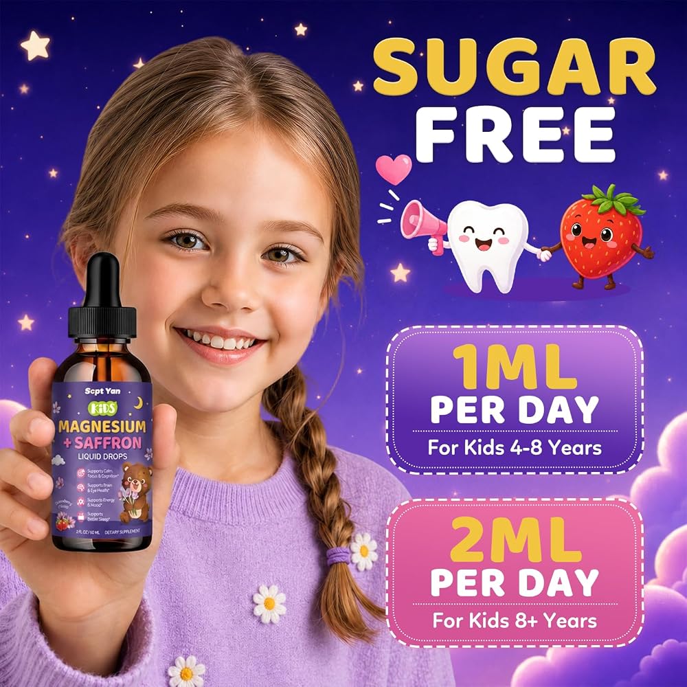 SEPT YAN Magnesium Glycinate Liquid Drops for Kids