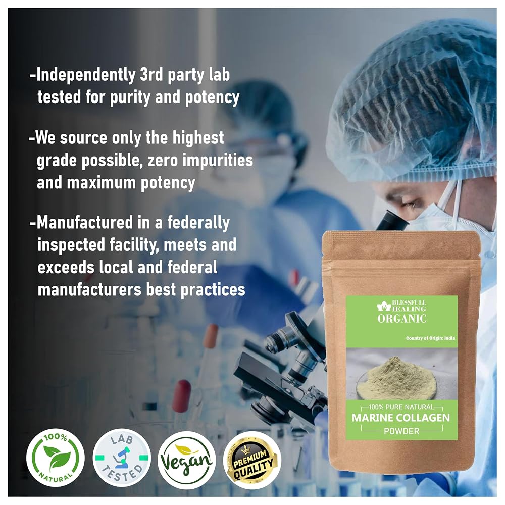 Blessfull Healing Organic Marine Collagen Powder 100% Pure Natural