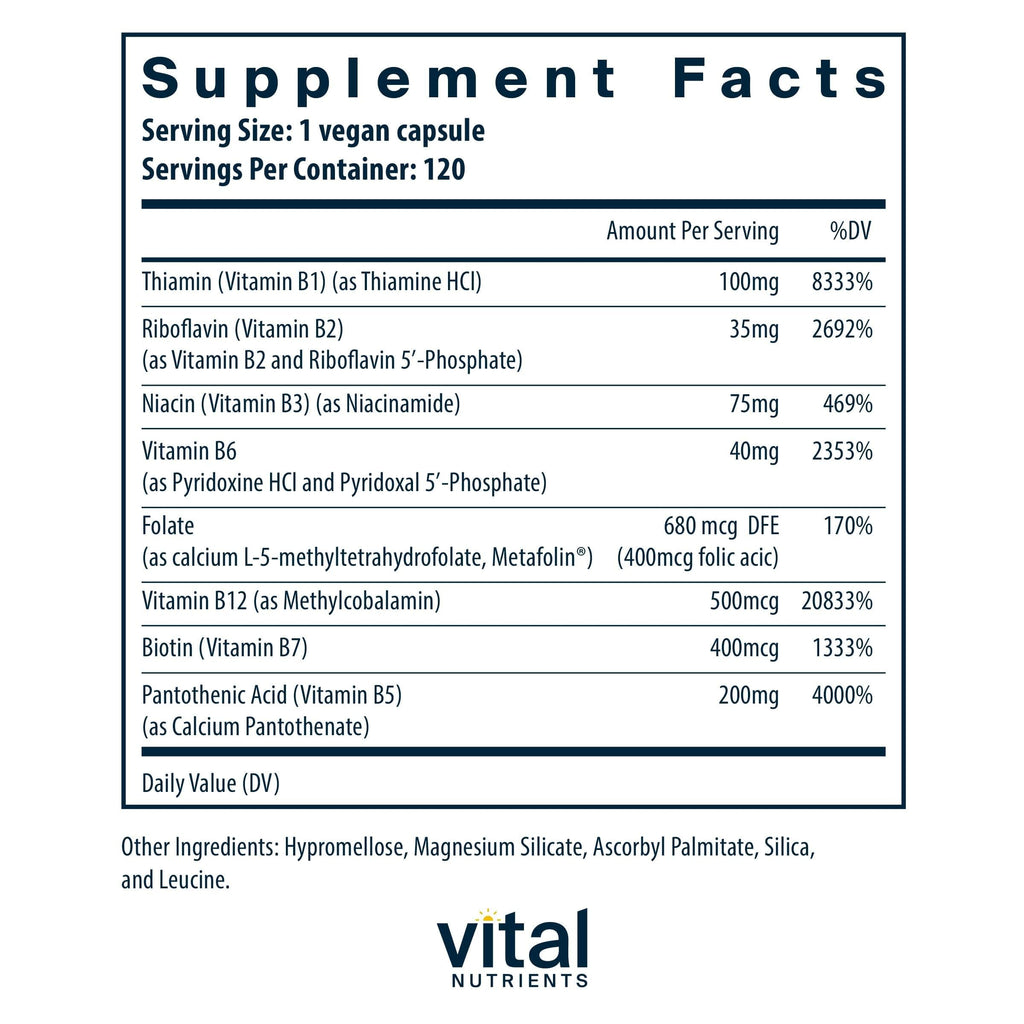 Vital Nutrients Vitamin B-Complex, Methylated B Vitamins