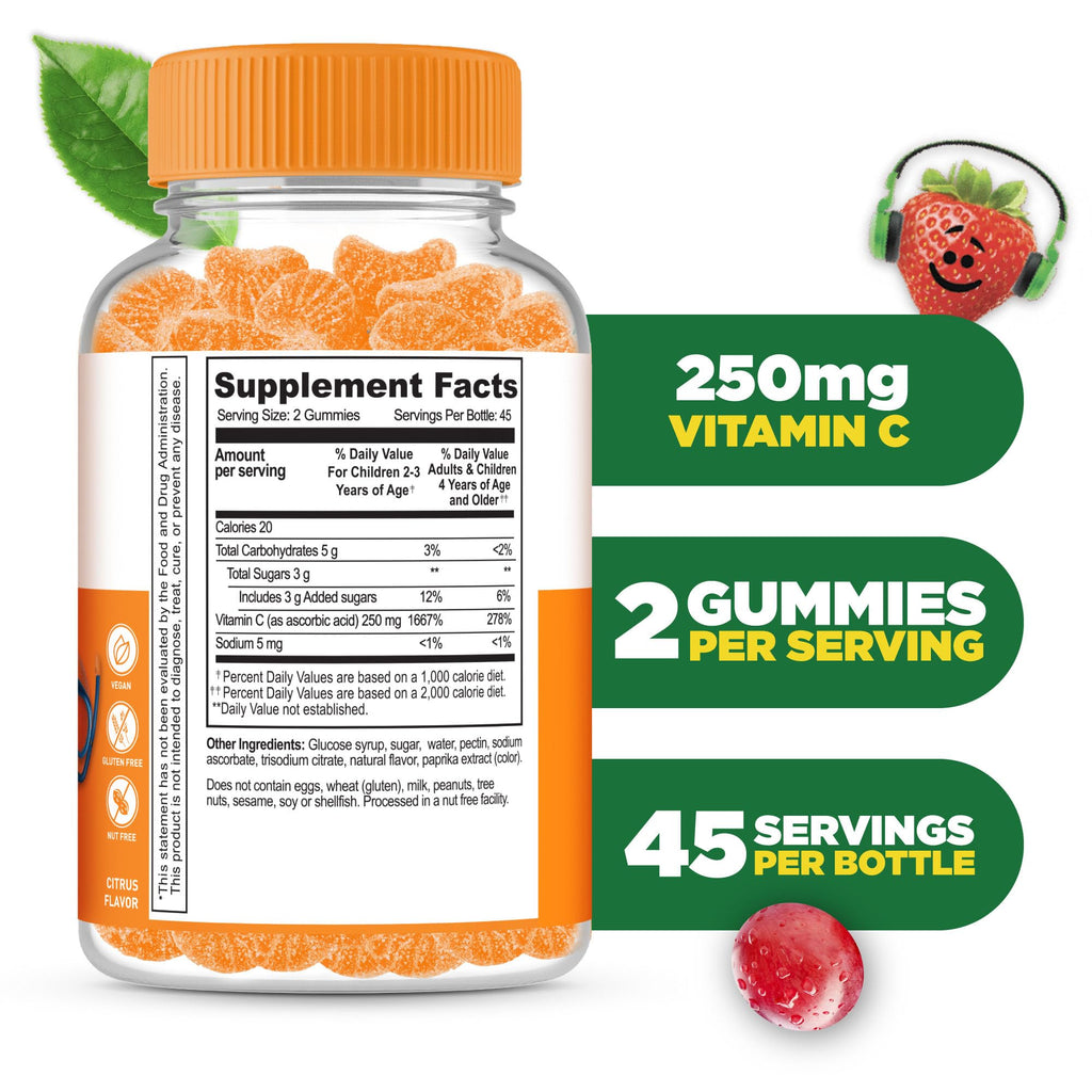 Lifeable Kids Vitamin C Gummies for Immune Support - 90 Count - image 2