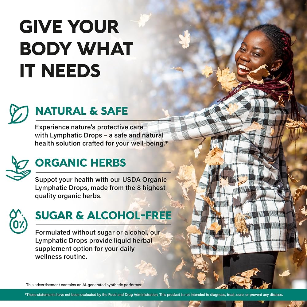 NUTRAHARMONY USDA Organic Lymphatic Drainage Supplement - Echinacea