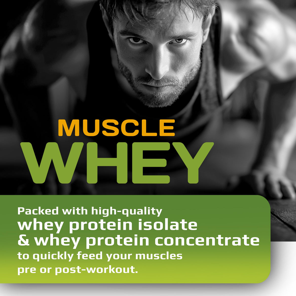 MFL Muscle Whey Protein l 28g of Protein l 8g BCAAs l Keto Friendly l