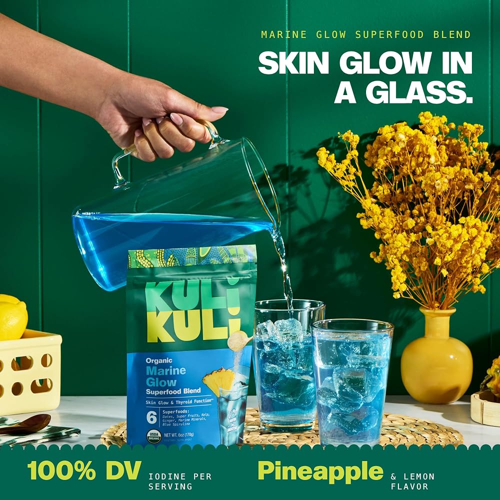 Kuli Kuli Organic Marine Glow Blue Spirulina Kelp Powder - 6oz - image 3