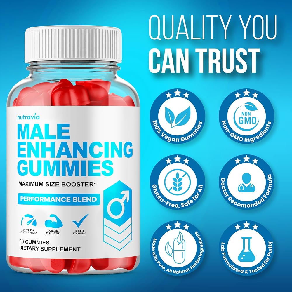 Nutravia Male Enhancing Supplement Gummies Testosterone Booster - 60 Gummies - image 8