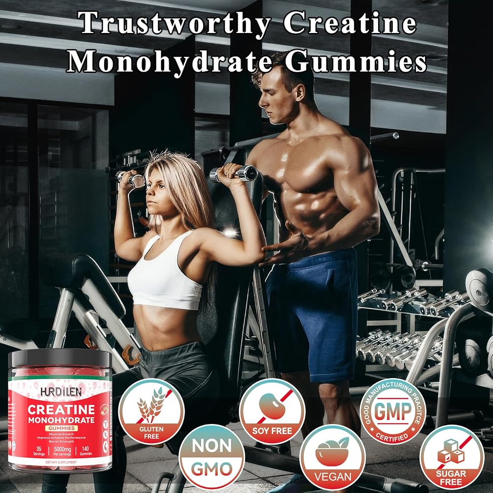 Hurdilen Creatine Monohydrate Gummies 5000mg - 140 Count - image 6