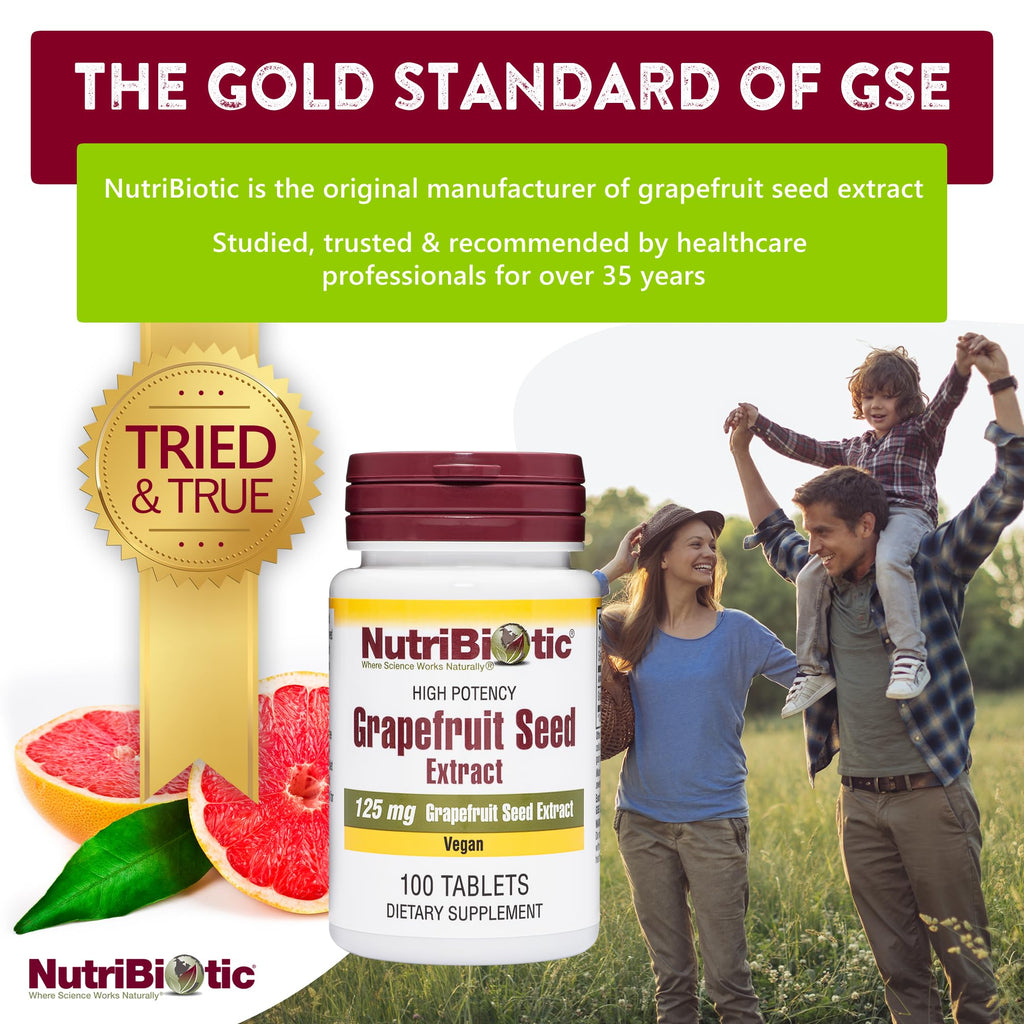 NutriBiotic Grapefruit Seed Extract 125mg Tablets - 100 Count - image 2