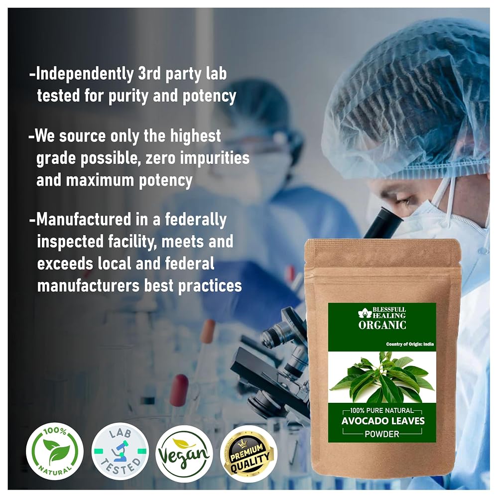 Blessfull Healing Organic Avocado Leaves Powder 100% Pure Natural 200