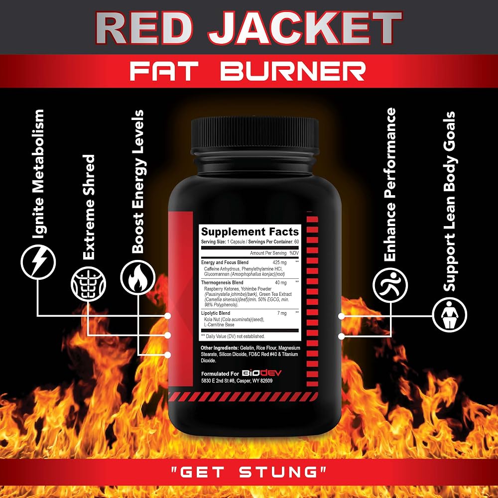 BIODEV Red Jacket Thermogenic Fat Burner - Energy & Metabolism - image 3