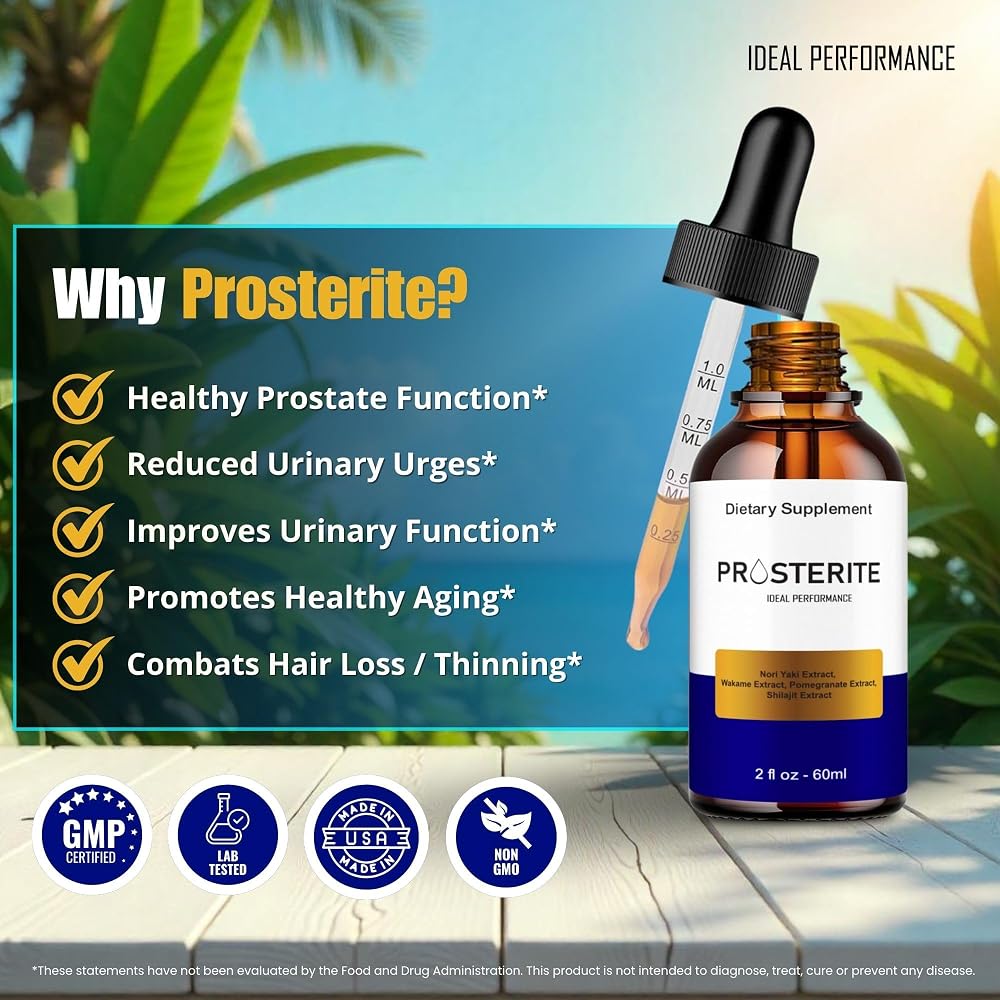 IDEAL PERFORMANCE Prosterite Prostate Drops Liquid - 2 Fl Oz - image 5