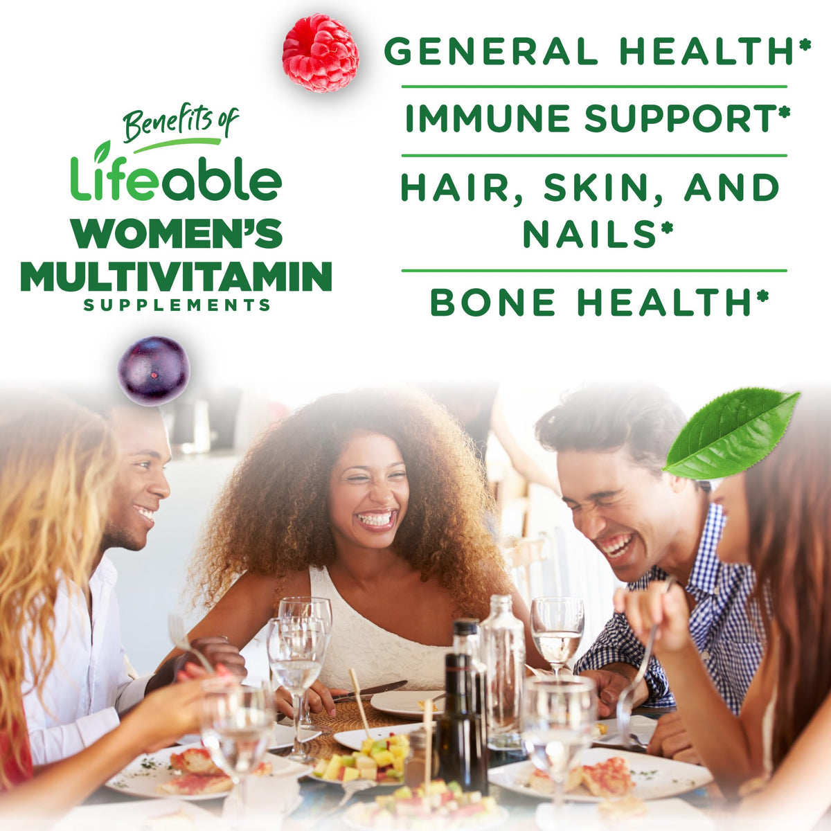 Lifeable Women's Multivitamin Gummies with Biotin - 90 Count - image 3