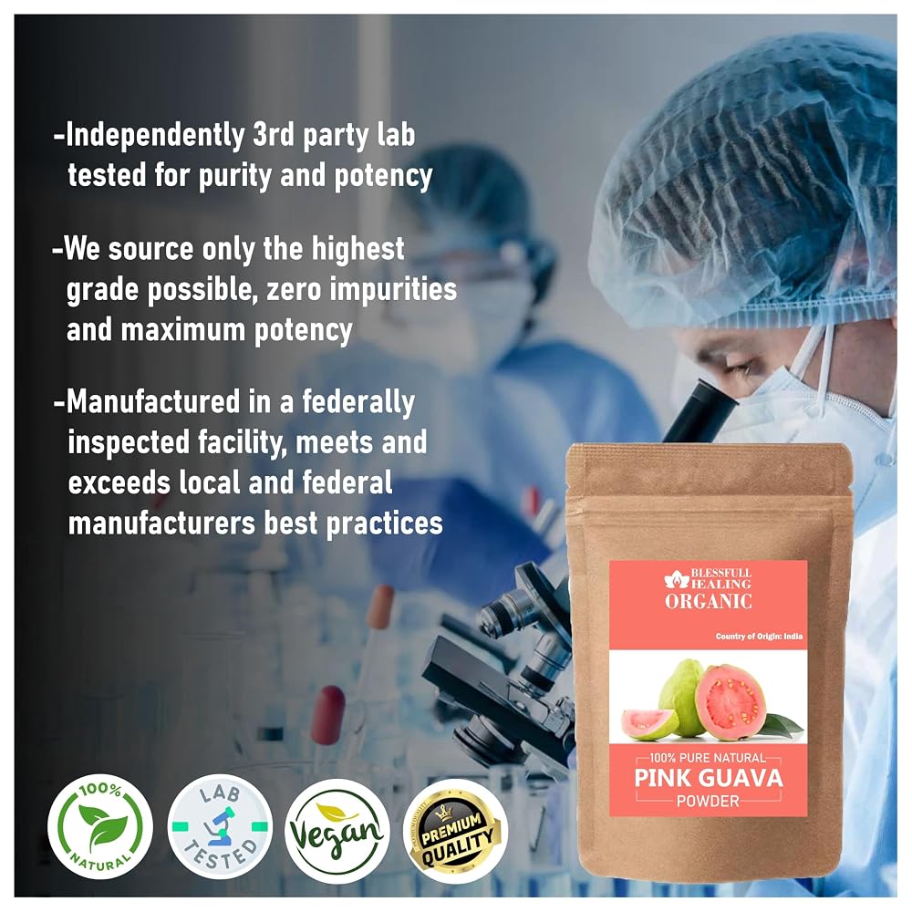 Blessfull Healing Organic Pink Guava Powder 100% Pure Natural 200