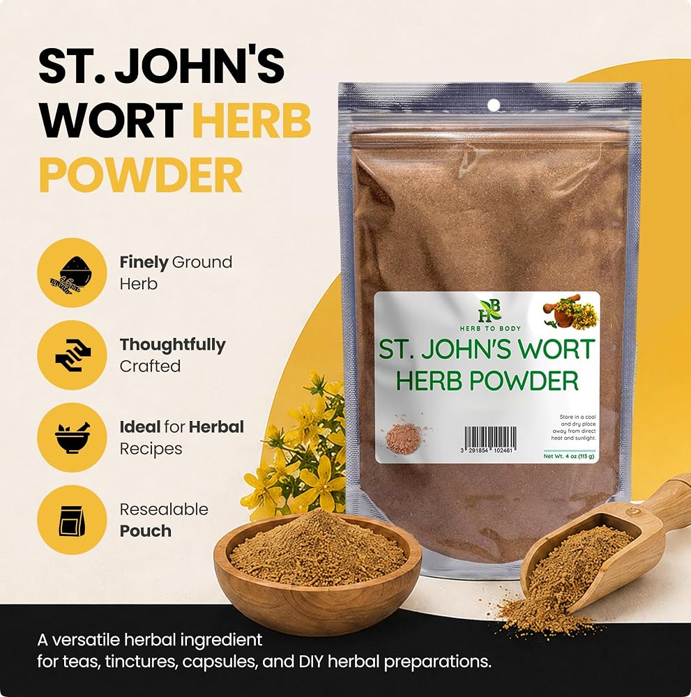 Herb To Body St. John's Wort Herb Powder - 4 oz - image 2