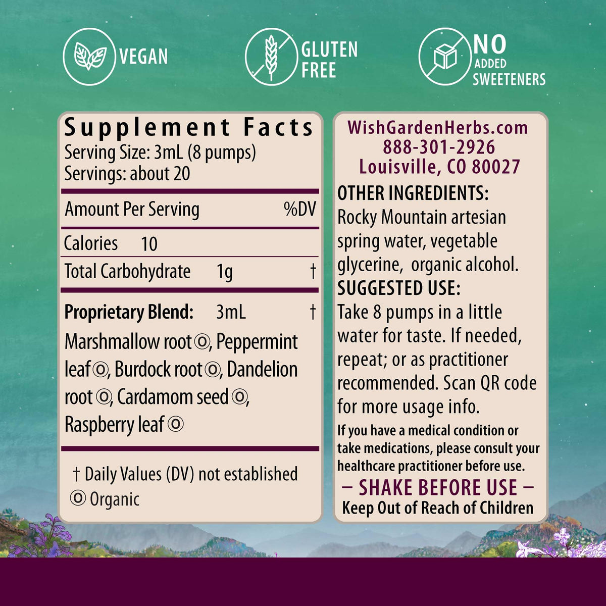 WishGarden Morning Sickness Nausea Support Pregnancy Tincture - 2 Fl Oz - image 2