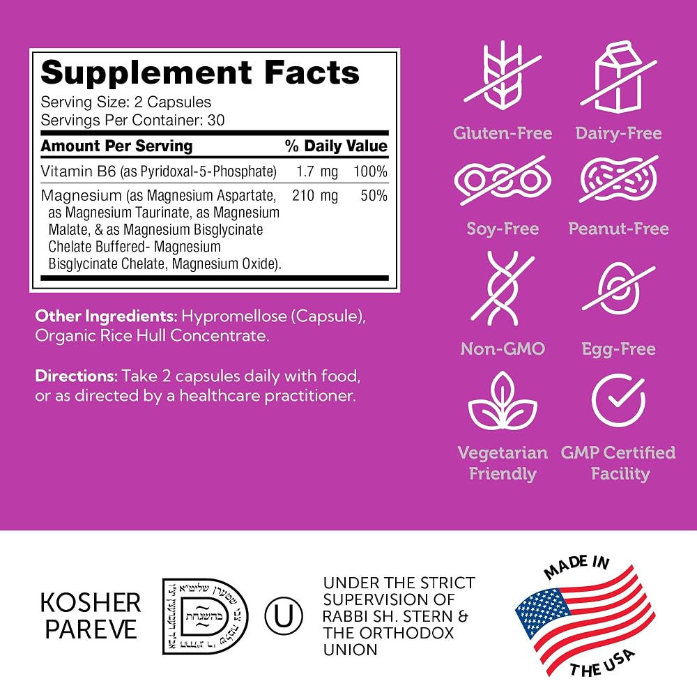 Zahler Magnesium Complex Supplement with B6 - 60 Capsules - image 5