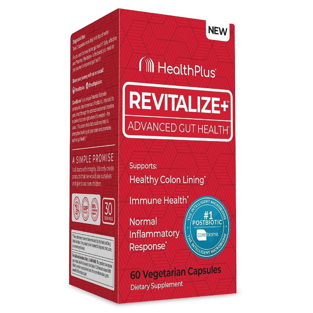 Health Plus Revitalize+ Postbiotic Gut Health Supplement - 60 Capsules