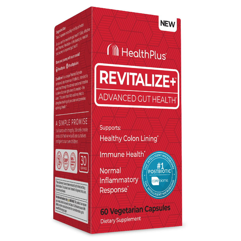 Health Plus Revitalize+ Postbiotic Gut Health Supplement - 60 Capsules