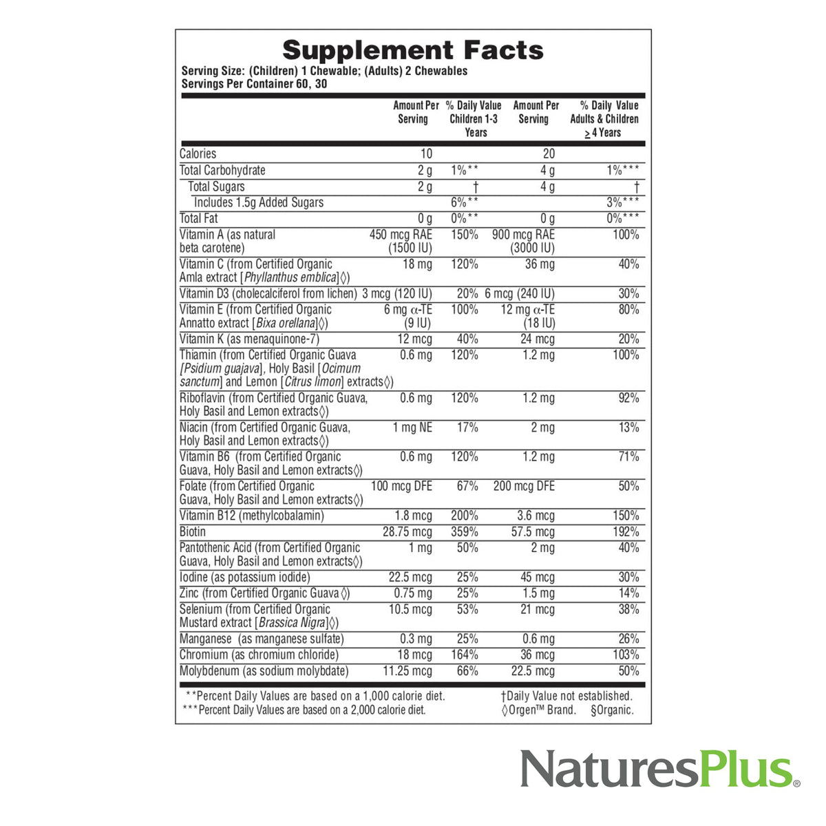 Nature's Plus Source of Life Garden Family Multivitamin - 60 Chewables - image 4