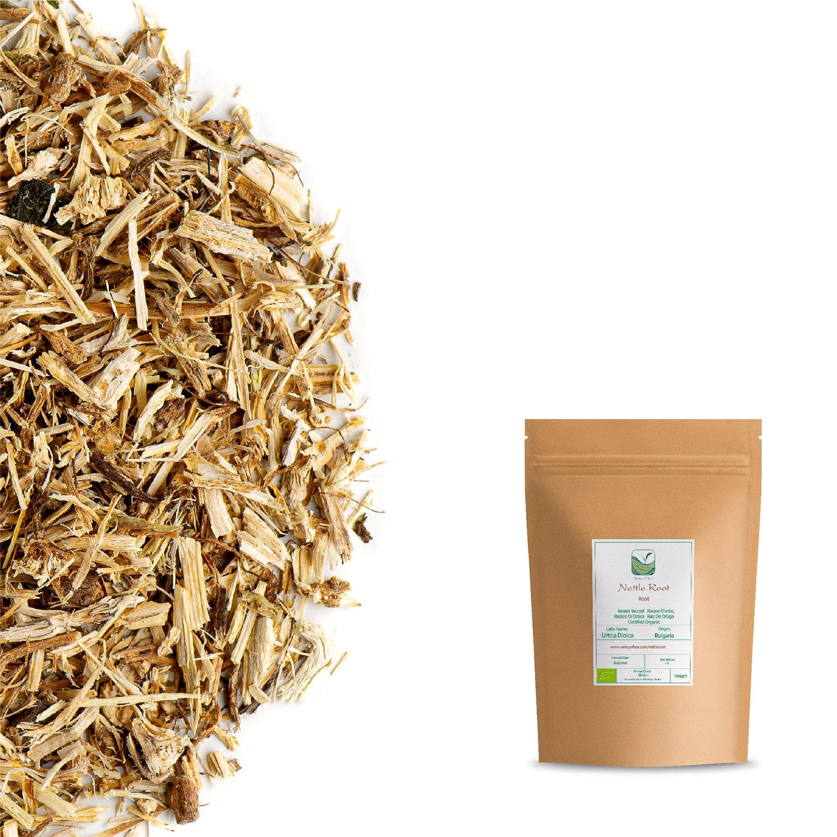 Valley of Tea Nettle Root Organic Dried Cut Herb - 100g - image 4