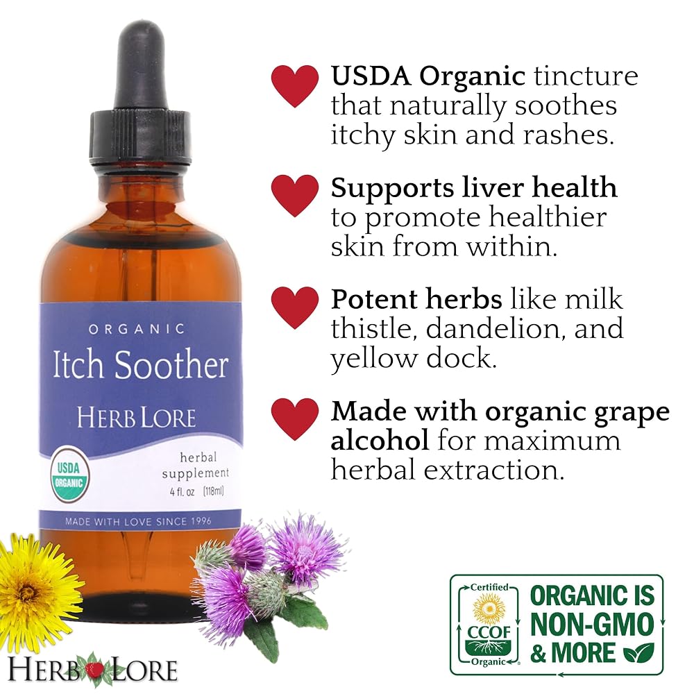 Herb Lore Organic Itch Soother Tincture Liver Support - 4 fl oz - image 3