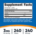 Nutricost Melatonin 3mg Sleep Support - 240 Tablets - image 2